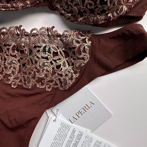 New La Perla set brown macramé . Brand new. - Picture 4 of 12